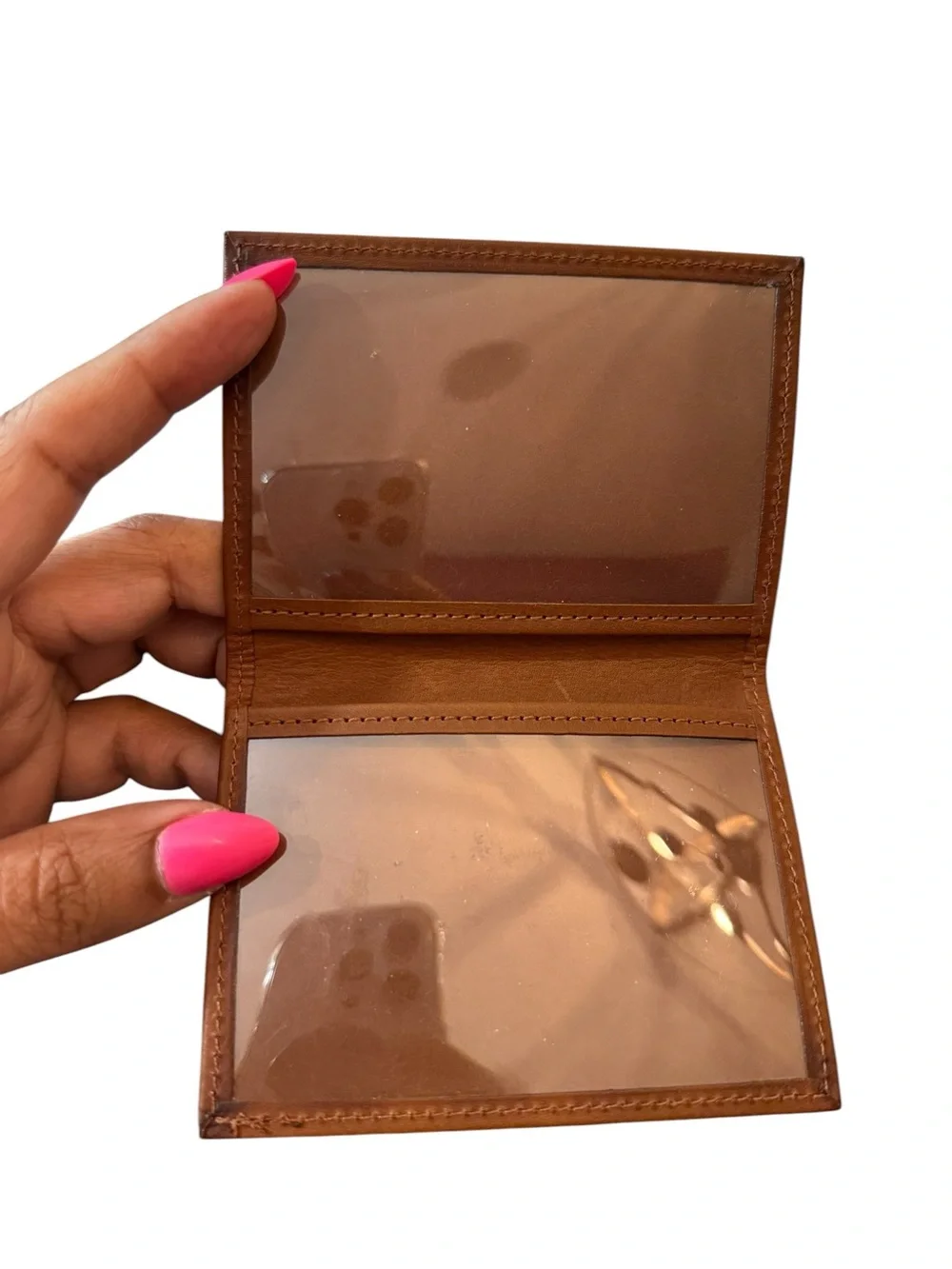 Rare Vintage Coach British Tan Water Buffalo ID Wallet Card Holder